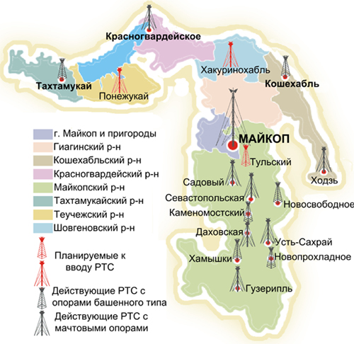 Достопримечательности адыгеи карта